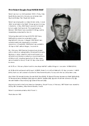 A preview of a PDF biography for Boyd, Robert Douglas